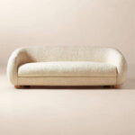 Cloud Bouclé Curved Sofa – Elegant Bouclé Living Room Sofa – CozyCraft UAE