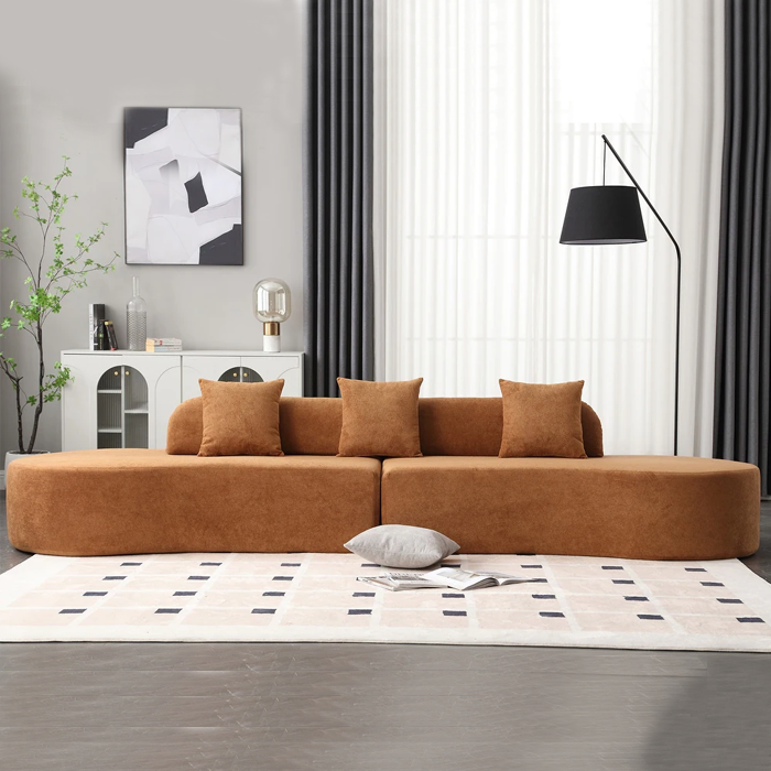 Modern-Curved-Combination-Sofa Modern Curved Combination Sofa – Contemporary Living Room Sofa – CozyCraft UAE - Image 1