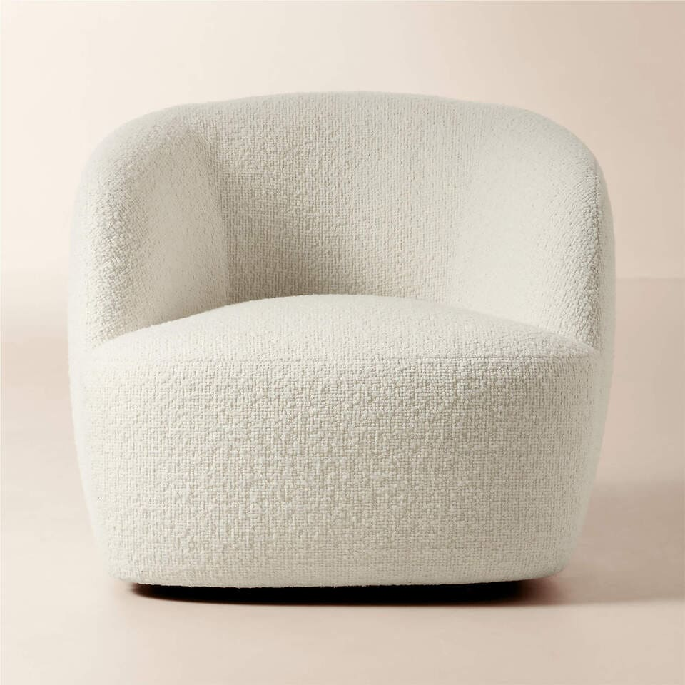 image-2025-09-18T224000.973 (1) Ivory Bouclé Swivel Chair | CozyCraft UAE - Image 1