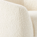 Modern Bouclé Swivel Chair – Plush Curved | CozyCraft UAE - Image 3