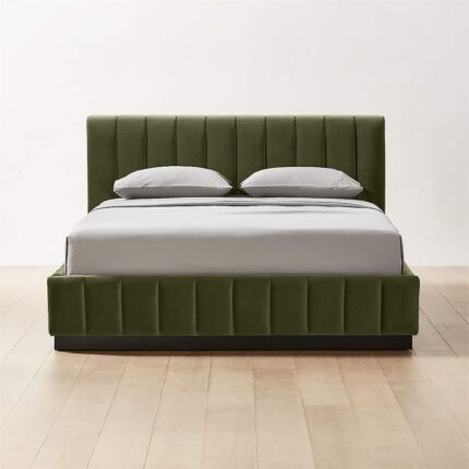 VelvetBreeze Green Bed Frame | CozyCraft UAE