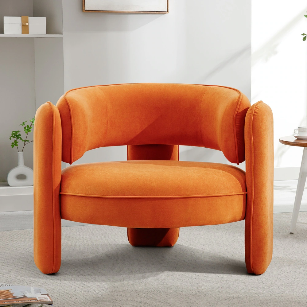 lp-chair-13 Serene Modern Velvet Arm Chair | CozyCraft UAE - Image 1