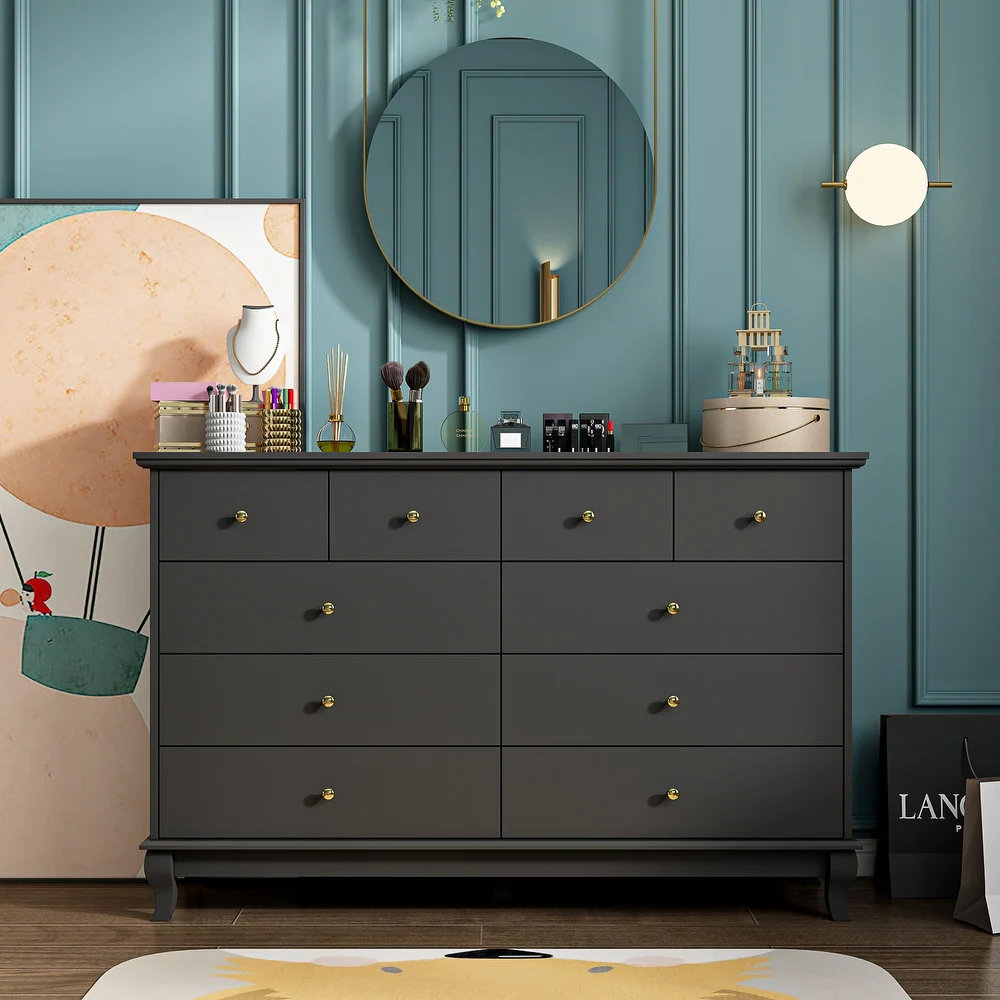 lp-dresser-9 (1) The Grandeur Large Dressing Table Unit – Luxury Makeup Vanity with Mirror & Storage | CozyCraft UAE - Image 1