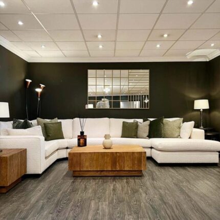 Essence Chaise End Corner Sofa – Modern L‑Shape Corner Sofa for Living Room – CozyCraft UAE