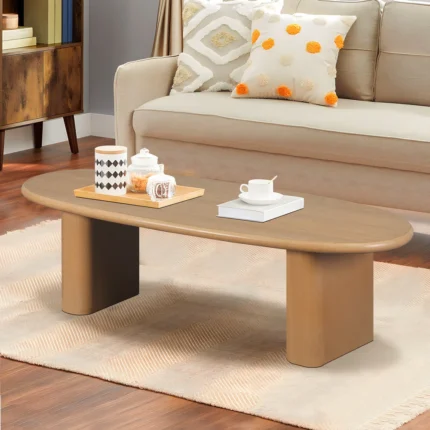 Oval Shaped Coffee Table – Elegant Oval Center Table | Cozycraft UAE