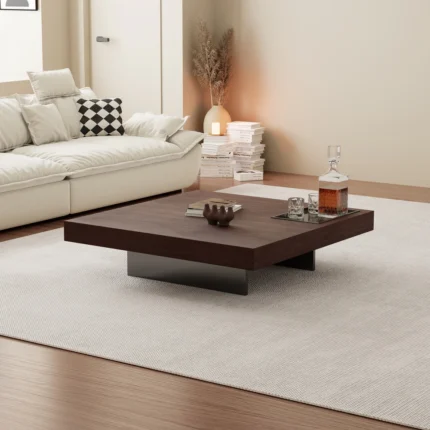 Modern Square Coffee Table – Sleek Center Table for Living Room | Cozycraft UAE