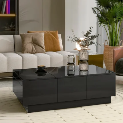 Stylish Coffee Table With Hidden Storage Drawers – Modern Center Table With Storage | Cozycraft UAE