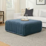Cuba Velvet Blue Bench – Plush Velvet Upholstered Bench & Seating | CozyCraft UAE