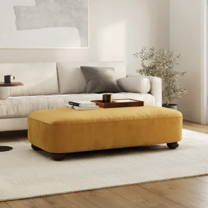 Velour Luxe Ottoman Bench – Plush Velvet Storage Bench & Seating Stool | CozyCraft UAE