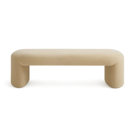 BeigeNest Modern Velvet Bench – Elegant Velvet Upholstered Seating | CozyCraft UAE