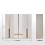 Viera 6‑Door Wardrobe with Drawers – CozyCraft UAE