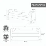 Corduroy Storage Soft Bench with Armrests – Light Gray Storage Bench – CozyCraft UAE
