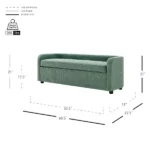 Wendy Storage Bench – Upholstered Storage Bench for Bedroom & Entryway – CozyCraft UAE