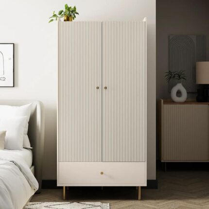 Grey George Double Wardrobe | CozyCraft UAE