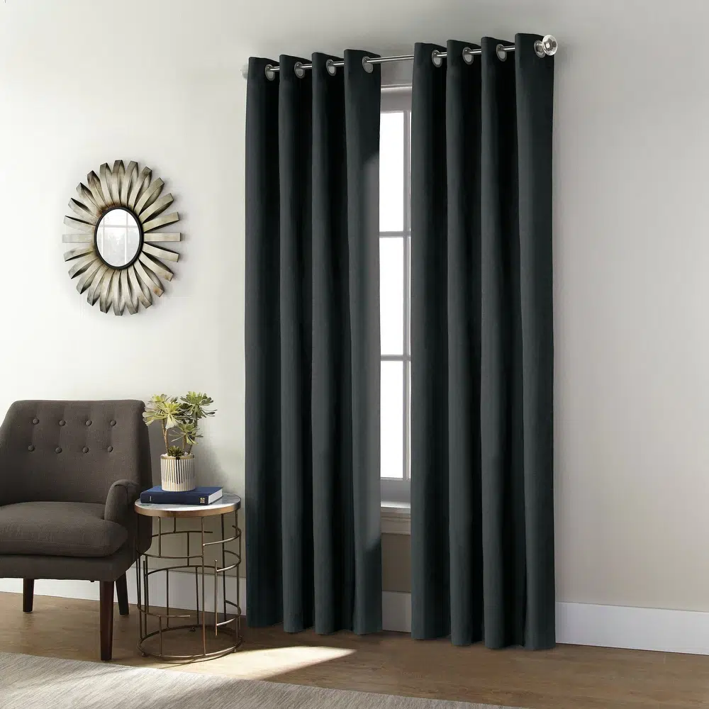 lp-curtain-1 Blackout Textured Curtain Panel – Heavy-Duty Polyester Curtain for Privacy & Light Control | Cozycraft UAE - Image 1